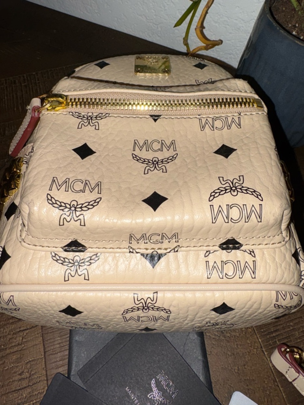 MCM Mini Stark Visetos Backpack Crossbody Bag LIKE NEW - Picture 11 of 13